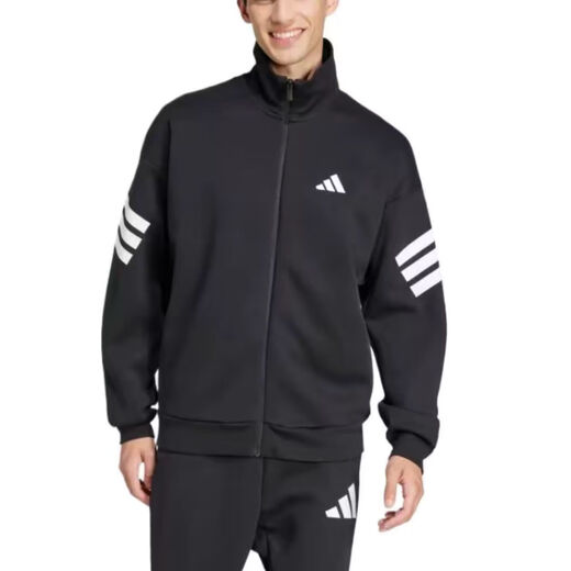 Adidas (Adidas) Spring Men Sports с тремя полосами универсальная воротника повседневная куртка JD4885 размер M