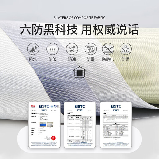 Lingxing roller blind curtains are installed without punching and are waterproof for bathrooms, kitchens, bathrooms, offices, home lift curtains, smoke gray - double-sided same color full blackout