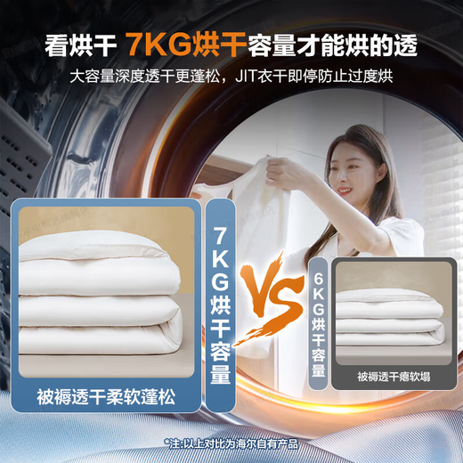 Haier's 26-year-old new product Beyond Series 58E 11kg drum washing machine with integrated drying and washing machine, fully automatic, large capacity, ultra-thin body, first-class energy efficiency, national subsidy, 507 washing and drying + 1.1 washing ratio + anti-rust, bacteria mite removal + six-dimensional shock absorption