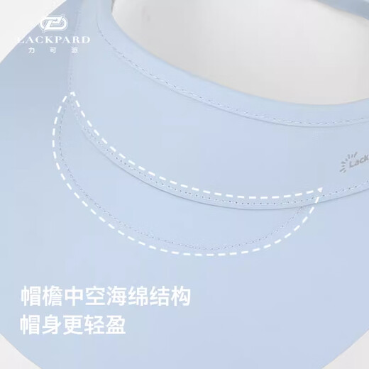 LACKPARDlackpard sun protection hat men's empty top hat women's sports marathon tennis cap cycling sunshade summer white single size
