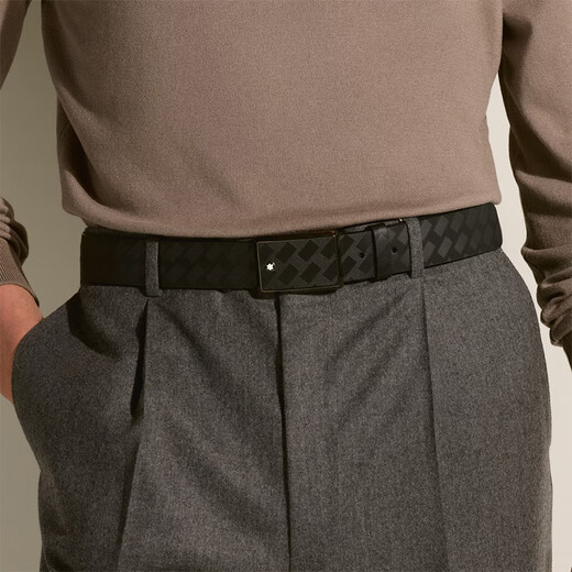 
Montblanc Style 3.0 Series Plate Buckle Belt 35mm Width 199106 Men's Gift