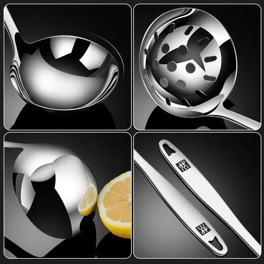 Knifemaker ZWILLING German food-grade stainless steel new household long colander 34cm hot pot spoon