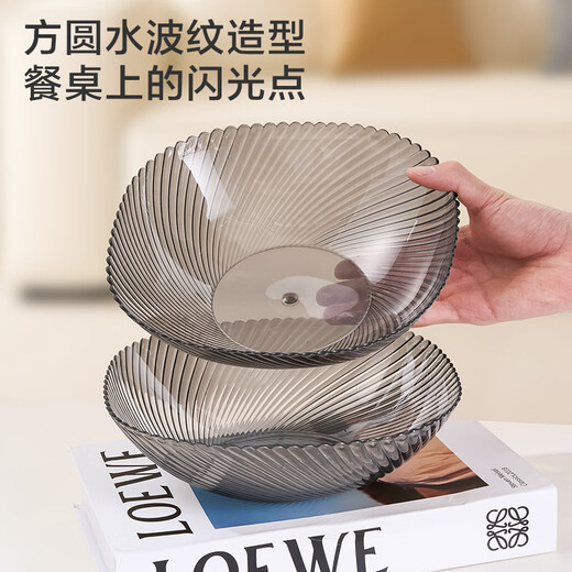 JD.com Assiette de fruits, fruits séchés Fruit Pallet Snack Rangement Affiche Affiche à eau [Ultra grande capacité] 2 pièces 22 * ​​7cm
