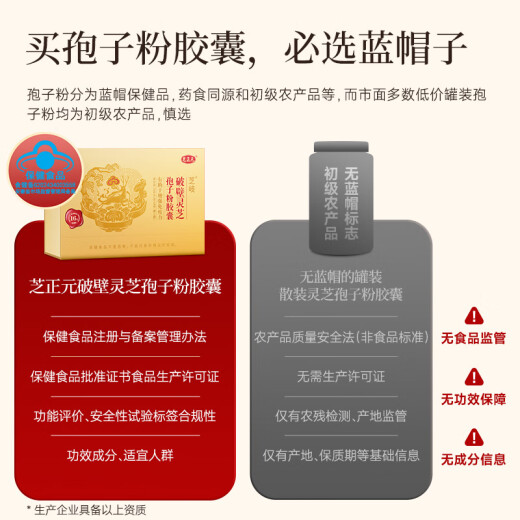 芝正元破壁灵芝孢子粉胶囊礼盒三萜16%进阶款 送父母自用补品端午节送礼