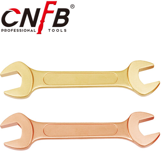 Protección del puente CNFB T8146-2629-Al Groove a prueba de explosión Llave de doble cabeza Aleación de cobre sin chispas Bronce de aluminio 26*29 mm