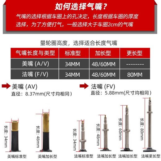 KENDA 建大公路车内胎自行车骑行700*23 25 26*1.95 27.5装备 700*28/32C 美嘴48L