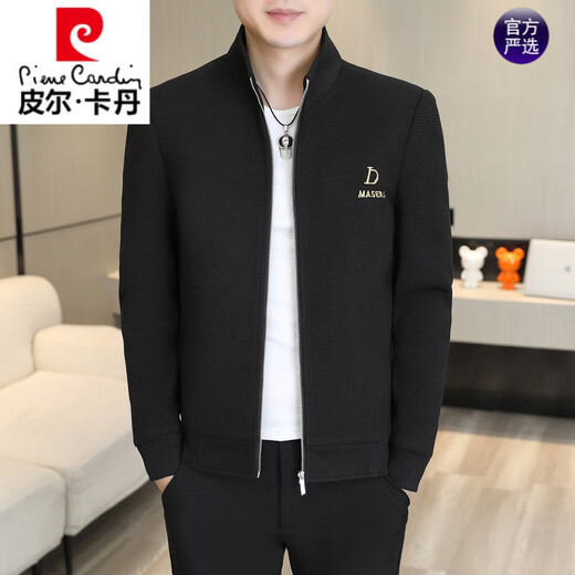 
Pier Cardin Spring Standing Collar Jacket Men's 2024 Spring and Autumn Korean Style Casual Jacket Sweater Sexy Men's All-match Clothes Khaki 695 XL About 120-135Jin [Jin equals 0.5 kg]