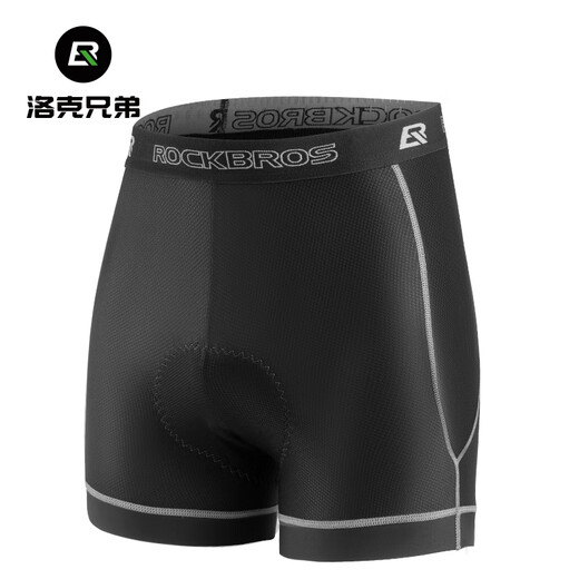 Rock Brothers Rock Brothers Cycling Underwear Shorts Mountain Highway Car Pants Sponge Pad Breathable Men's Black 3XL