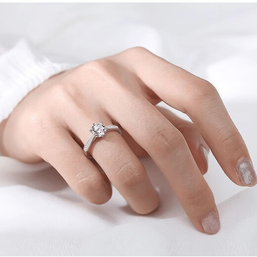MZMZ platinum couple ring men's pt950 platinum engagement engagement fashion diamond ring Valentine's Day birthday gift for girlfriend when/next day delivery - light luxury single-minded living mouth pairing ring