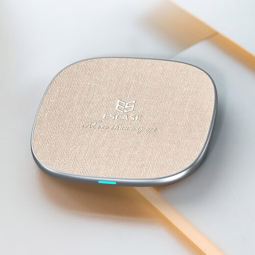 ESCASE mobile phone wireless charger desktop charging board base 10W suitable for Apple iPhone16/15/14/13ProMax/headphones Huawei Xiaomi WBF13 Khaki