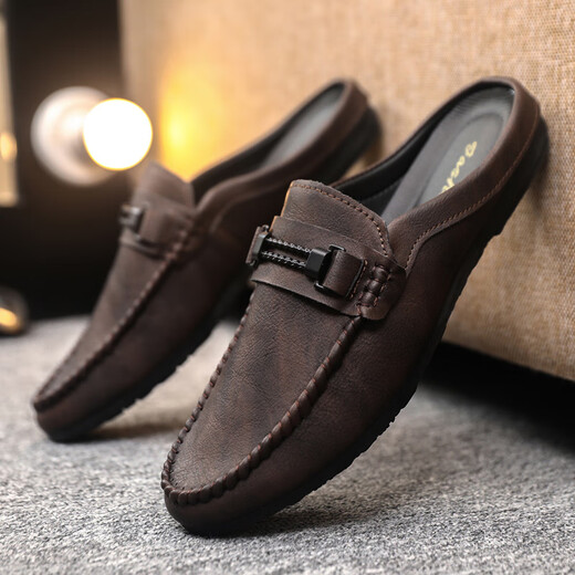 SERIE DE BELLE-TAKE marca Código roto Broken Código suave para hombres Zapatos de gorro bajo de cuero informal
