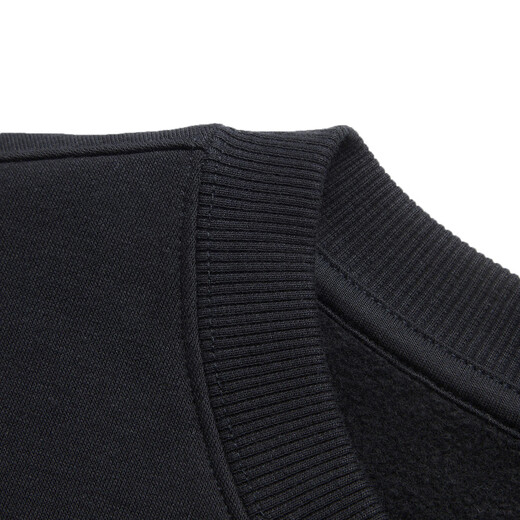 Li Ning plush sweatshirt Xiao Zhan same style for men and women's new winter round neck thickened warm pullover AWDU679 -3 black XL