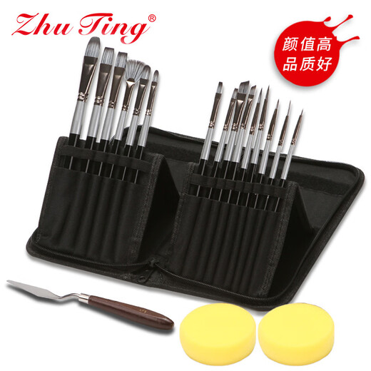 15 Nylon Haarkunstpinsel schwarze weiße Nylon Haar Aquarell
