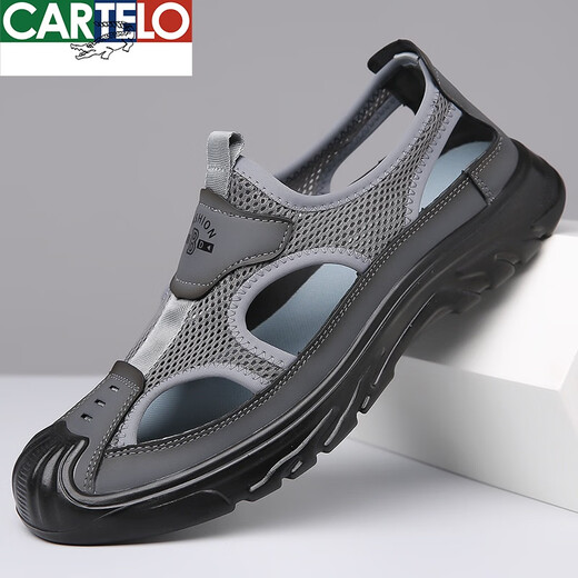 Cartelo sommer atmungsaktive Herrenflasche Sandalen hohl Mesh Hohlfußschuhe Out