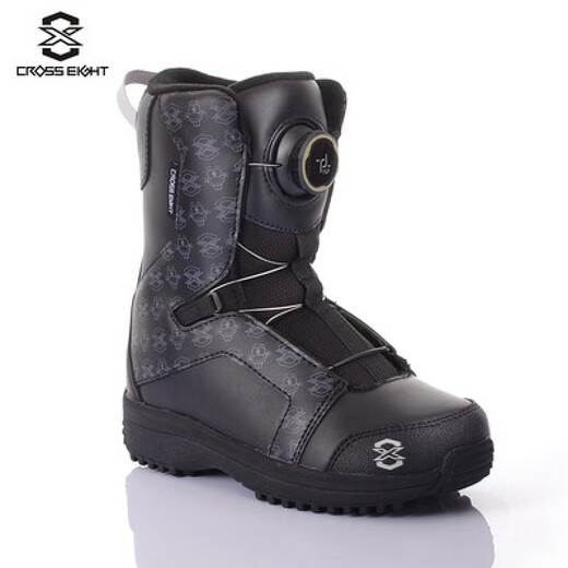 Chuangjingyixuan Schneeschuhe Schneeschuhe Kinder-Skischuhe Kanada X8 Snowboardschuhe Einstiegs-Snowboardstiefel BOA Schwarz 19,5/30,5