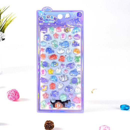 Pegatina de primer grado para niños pegatinas diamantes juguetes niños y niñas dibujos animados de alivio de cristal tridimensional