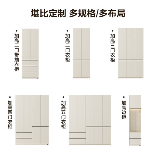 Quanyou Home Large Wardrobe Bedroom Modern Simple Furniture Clothes Storage Storage Cabinet Hanging Wardrobe Wall Home