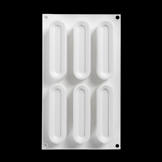 
XMSJ6 lightning puff mousse silicone mold French pastry strip middle groove decorative baking mold 6 groove 1047