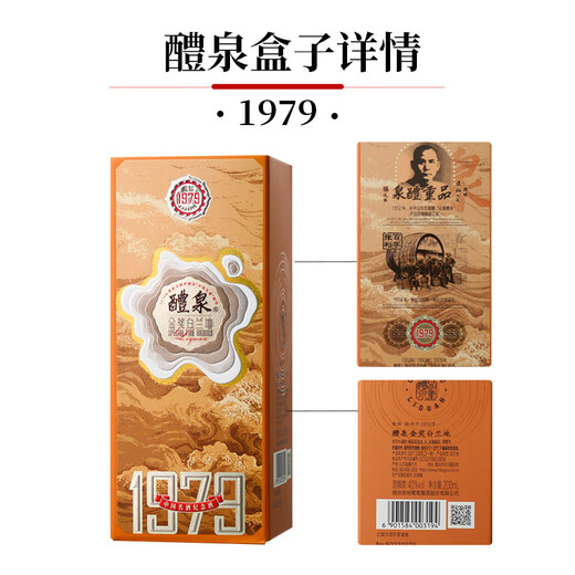 Zhangyu Liquan 1979 Gold Award Brandy Chinese Famous Wine Commémorative Wine Limited Edition indépendante Small Package 200 ml 2 Boîtes