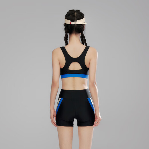 Sanqi swimsuit women's conservative split three-piece sports long-sleeved blouse to cover the flesh and look slimming hot spring seaside swimwear 2XL