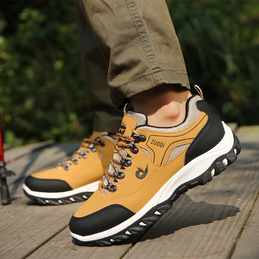 
Zhejiang 2025 spring and autumn color combination front lace-up dad shoes men's low top round toe casual flat heel men's shoes hiking shoes walking shoes 692 black 44