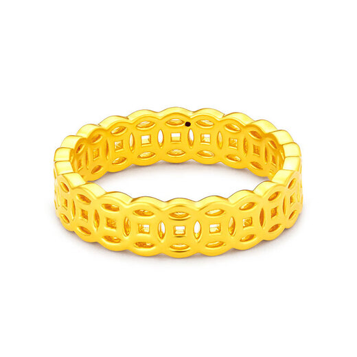 Free Talk Ring Women's Copper Coin Ring 2025 New Imitation Sand Coin Coin Ring Money Making New Year's Gift for Girlfriend Default No. 7, other sizes need to be noted