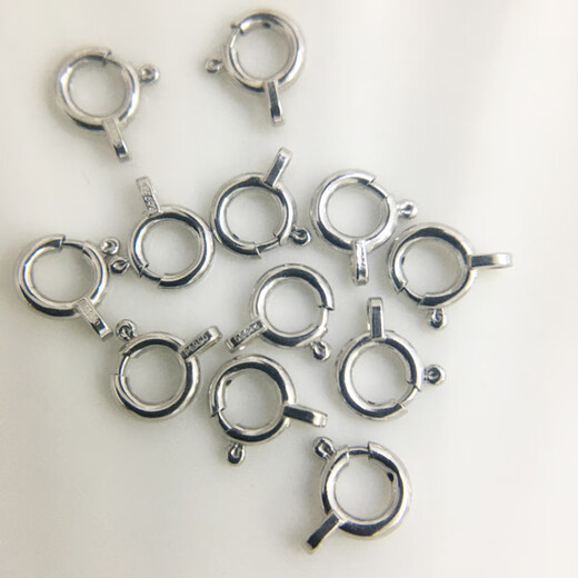 Guanpuge Fat Donglai same style pt950 platinum spring buckle PT950 necklace buckle DIY accessories platinum connector necklace bracelet closed spring buckle, size 5MM/about 0.15g/