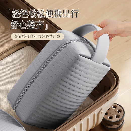 Bonnymeijia cosmetics storage bag cream style portable shell toiletry storage bag-apricot pink