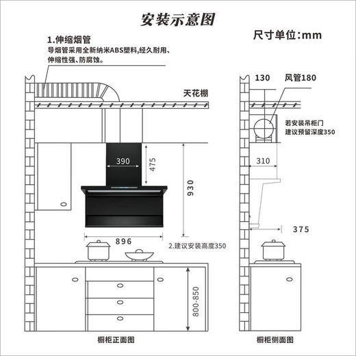 Serie de estufa de capucha Millennium Kitchen (CBAO) Q691+K272