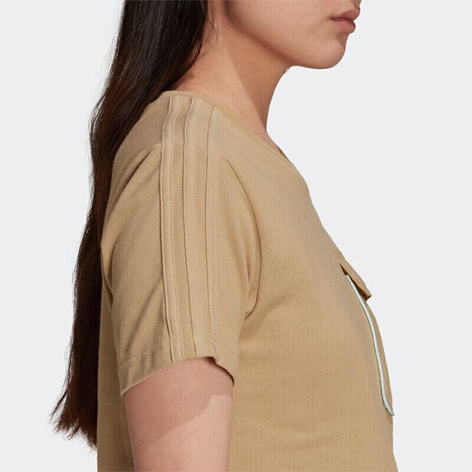 
Adidas 3rd Leaf Crocodile Short Sleeve Women's Summer Top Sports and Casual Half Sleeve Fashion Comfortable High Waist Short Round Neck T-shirt H15829 XS