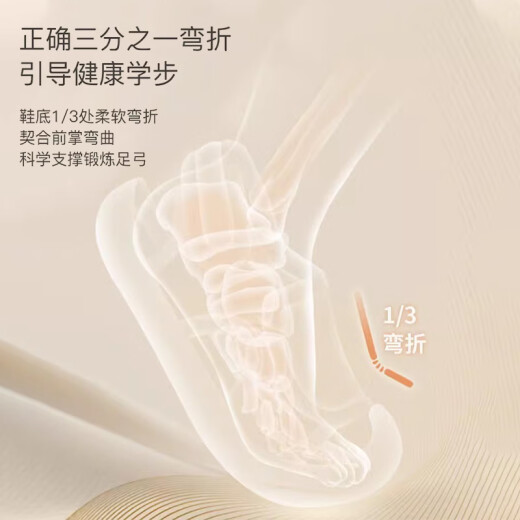 婧麒（JOYNCLEON）婴幼儿学步鞋新款男女宝宝鞋子软底防滑小童透气网鞋春秋婴儿鞋 米色 13 cm内长