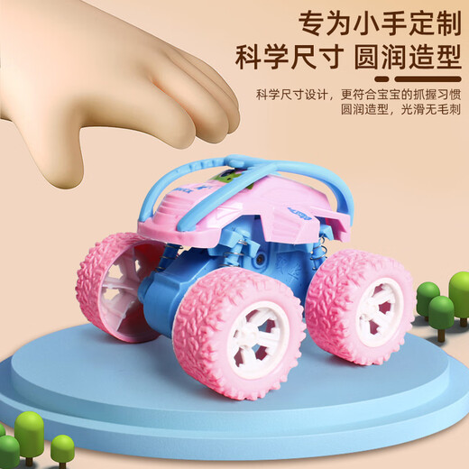 Xingzhao Children's Inertial Off-Road Climbing Car Stunts Four-wheel drive Rolling Car Baby Defeat Toy Car Scooter 9929C Green Inertial Sanitation Vehicle (2 random ones