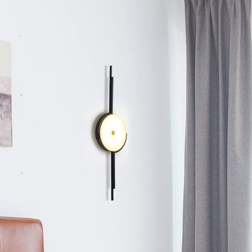 HP Fashion Home Nordic Style Combines Simple and Light Luxury Wrought Glass Cover Wall Light Decorates the Bedside Bedroom Bedding Head 6623 Gold-60*10cm-E27