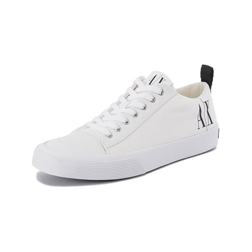 Armani (Armani) Axe 25 Printemps et été nouveaux produits de nouveaux produits pour hommes et semelles épaisses à lacets de baskets décontractées xux140 xv591 T684 White Logo Offset Printing 44