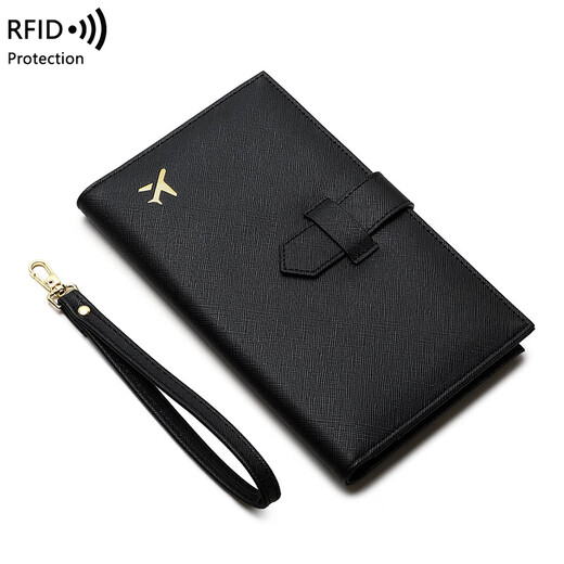 Yunfans neuer RFID Anti-Magnetic Passport Bag Reißverschluss Buckle Zertifikat Beutel Passport-Clip Multifunktion Langes Modell Frauen Geld 77344 Grün