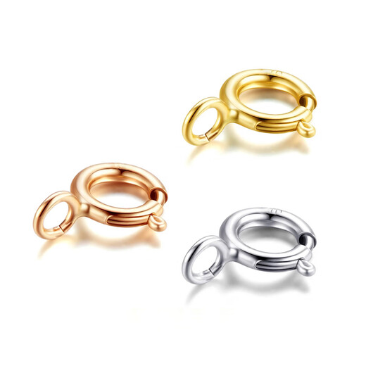 Shiniao 18K gold-plated spring buckle bracelet connection buckle head DIY accessories necklace button connector bracelet anti-drop buckle accessories 4.5mm single spring buckle tail opening