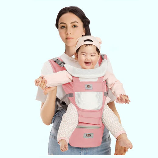 昙蓓漫婴儿背带抱娃解放全方位透气腰凳背带四季多功能用品通用宝宝 （冰星绿）升级棉收透气款