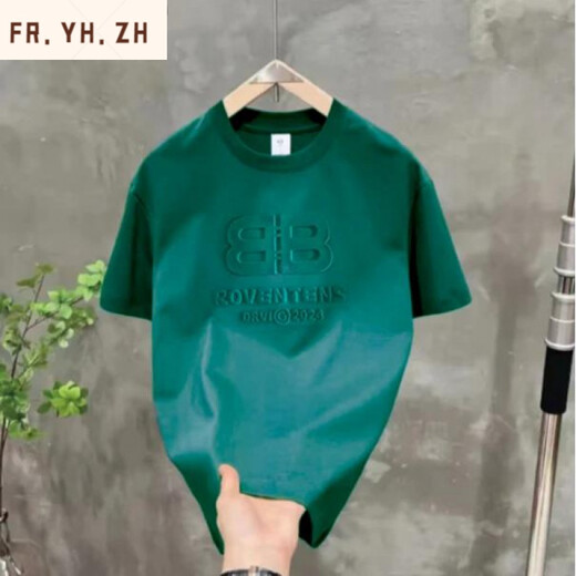 FR.YH.ZH电迈服饰新款立体钢印双B字母休闲T恤 YS 9856男女款 白色 M 90-110