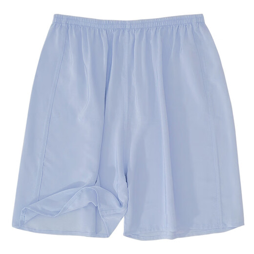 Peima Chat Sommer Mulberry Seidenpyjama Hosen für Männer kleine Größe komfortable und atmungsaktive Sommerhäuserinnen Frauen universeller Fünf-Final-Strand Marine Blue One Size 100-135 Jin [Jin entspricht 0,5 kg]