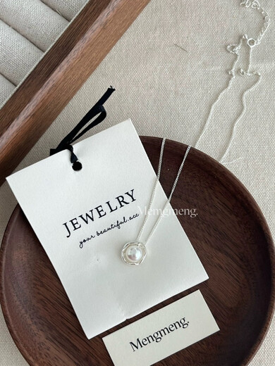 Taste the Korean version of the very present pearl necklace 925 silver natural freshwater pearl large size necklace
