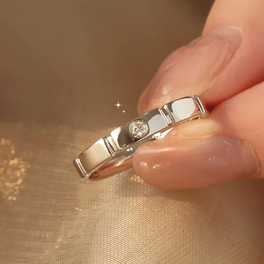 MZMZ platinum ring sugar cube pt950 platinum couple ring men and women ring for wedding birthday anniversary gift light luxury style sugar cube ring