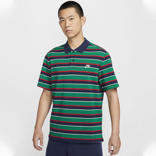 Nike (Nike) T-shirt Men 2025 Polo de revers à manche à manches courtes pour hommes à manches courtes Breffe de Tennis décontracté Blanc Pure Coton Coton court-manches FN3897-410