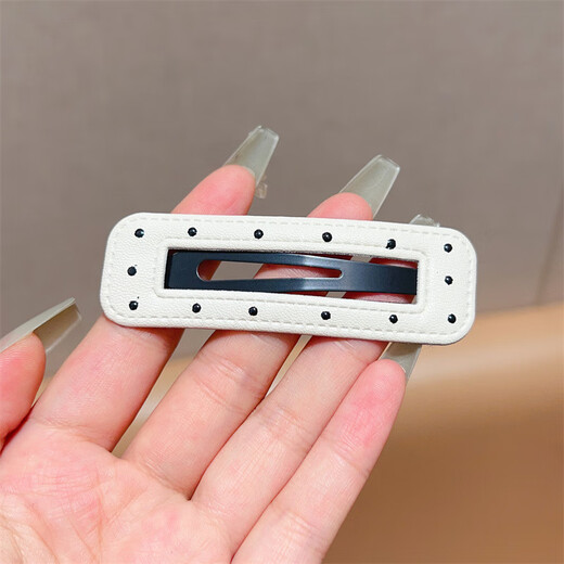 Jiaoxuefei Point Leather Clip BB 3 packages côté haut de gamme Bracles du côté féminin Clips sur le front Clip en ligne BB Chuck Headress