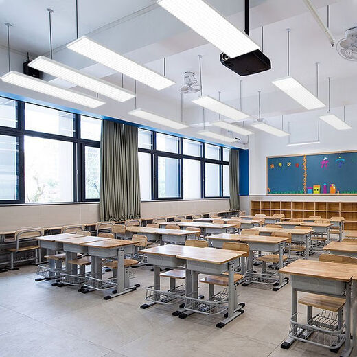 护眼吊灯学生专用国标防眩学校教育教室照明灯培训机构办公室 飞利浦驱动/黑板灯1105*90*48mm