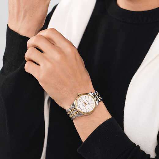 Plum Blossom (Titoni) Swiss Watch Universe Series Automatic Mécanical Room Gold Steel Band Importé Men's Watch 797SY-695 Gift For Boyfriend