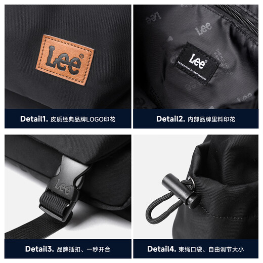 Lee men's crossbody bag 2025 new large-capacity shoulder bag women's casual lightweight messenger bag commuting outing shoulder bag