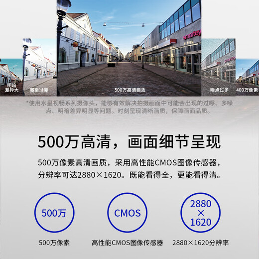 水星（MERCURY）终身免费无限流量4G摄像头500万家用监控器360度无死角带夜视追踪全景室外户外远程