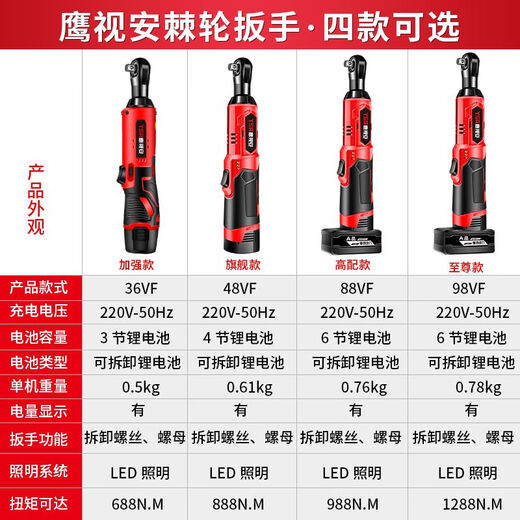 
Germany 90-degree angle electric wrench charging ratchet wrench 16.8V rechargeable wrench lithium battery stage truss 688N reinforced 36VF/2 electric luxury package