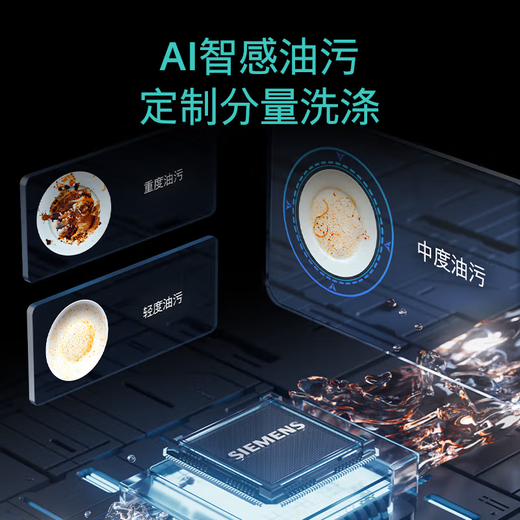 Siemens Black Magic Mirror 636ProMax15+2 sets of AI intelligent washing built-in dishwasher SJ43EB33KC