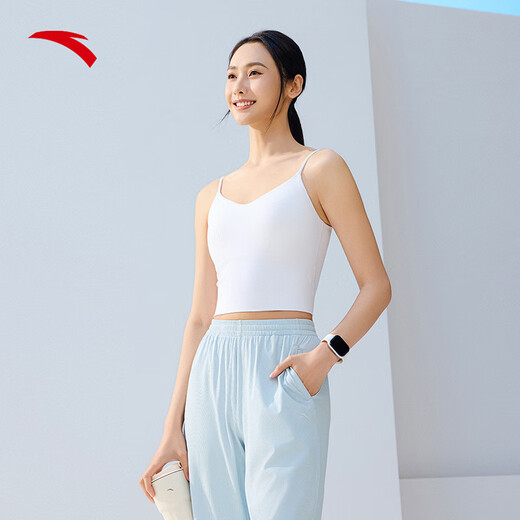 安踏一体式吊带运动背心女士夏季新款美背冰肤聚拢文胸内搭打底衫